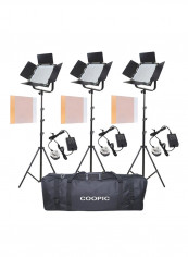 Professional LED Video Light Kit Black