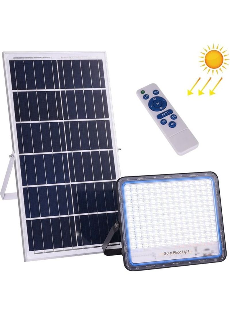 Solar Powered Timing LED Flood Light with Remote Control Multicolour