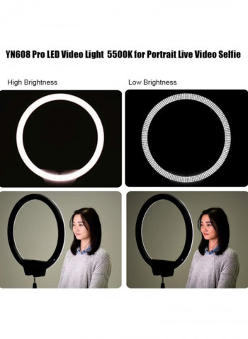 LED Ring Video Light Kit 53x2.7x50cm White/Black