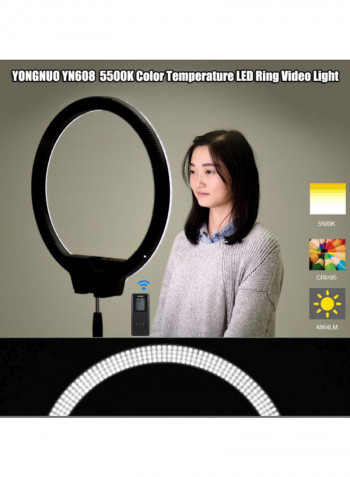 LED Ring Video Light Kit 53x2.7x50cm White/Black