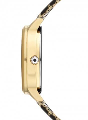 Women's Leather Analog Wrist Watch P 16028MSG-02