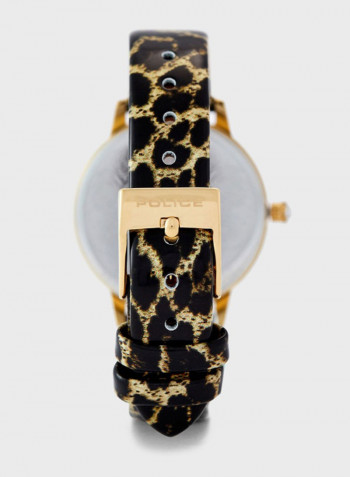 Women's Leather Analog Wrist Watch P 16028MSG-02