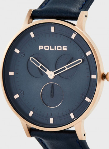 Men's Leather Analog Wrist Watch P 15968JSR-03