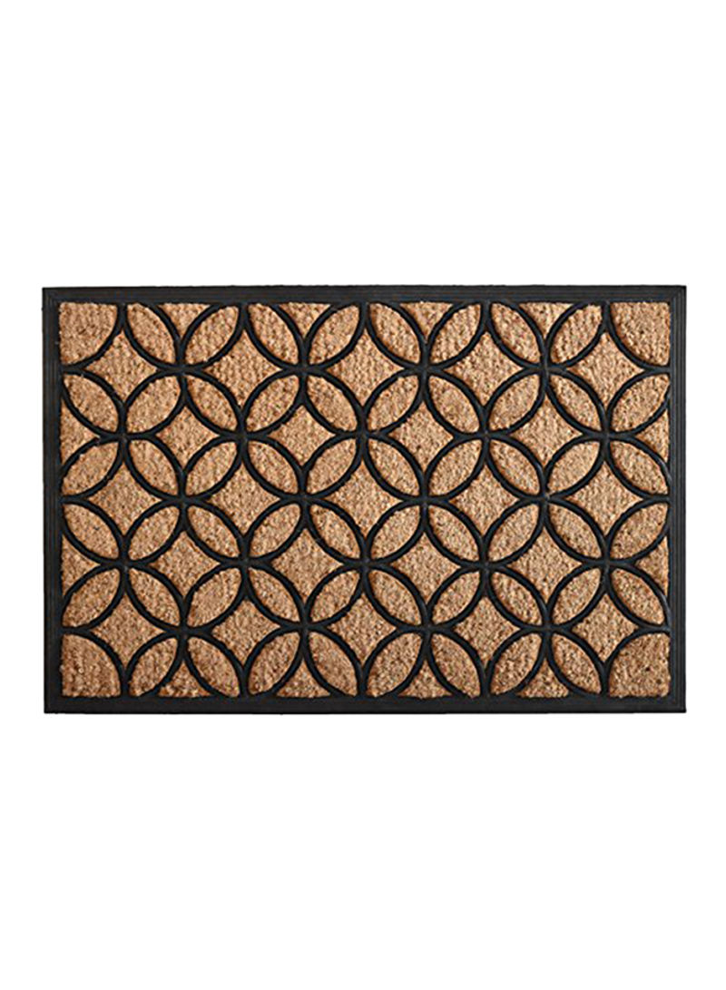 Circle Design Doormat Brown/Black 1x30x18inch