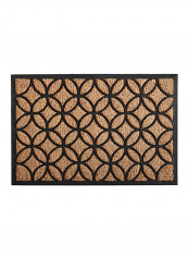 Circle Design Doormat Brown/Black 1x30x18inch