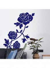 3D Acrylic Rose Flower Wall Sticker Blue reviews 3D Acrylic Rose Flower Wall Sticker Blue
