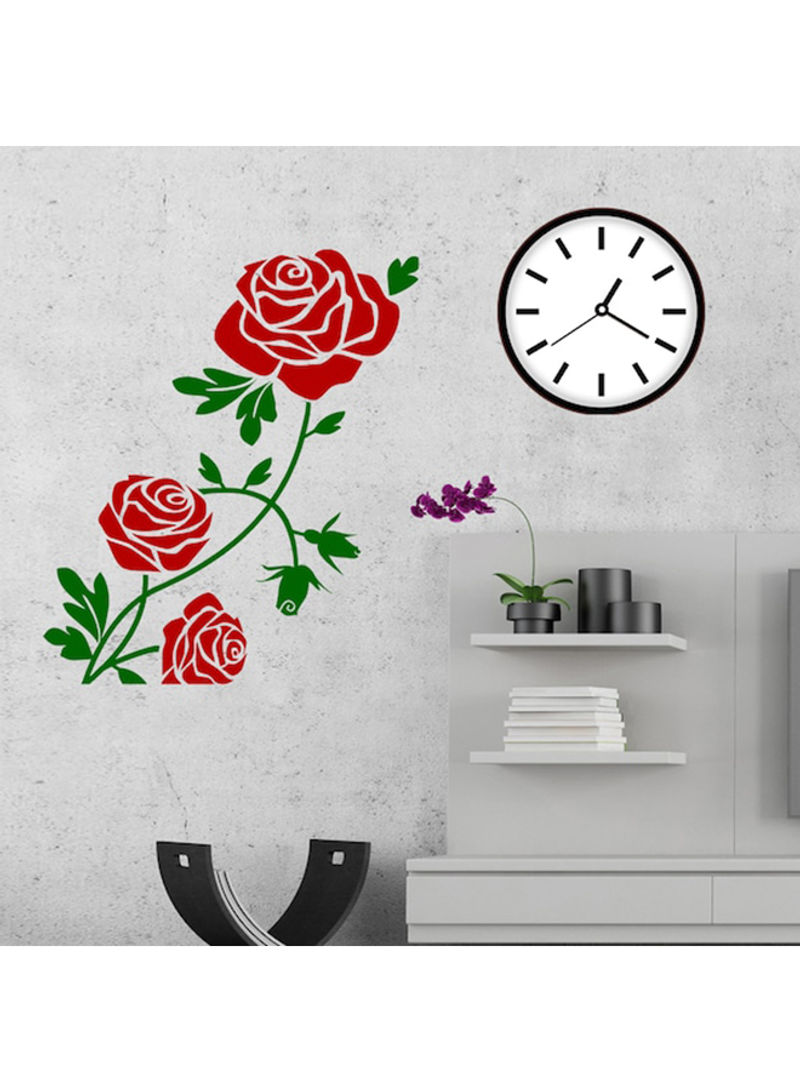 3D Acrylic Rose Flower Wall Sticker Multicolour 60 x 90cm