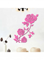 1-Piece 3D Acrylic Rose Flower Wall Sticker Pink reviews 1-Piece 3D Acrylic Rose Flower Wall Sticker Pink