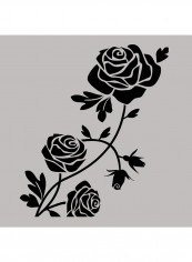 3D Acrylic Rose Flower Wall Sticker Black reviews 3D Acrylic Rose Flower Wall Sticker Black