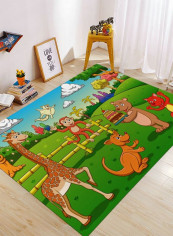 Cartoon Animal Patten Living Room Rug multicolour 140*200(W*L)cmcm