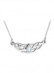 925 Sterling Silver Moonstone Studded Pendant Necklace