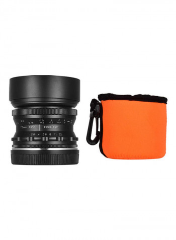 F/2.8 Manual Focus Fisheye Lens 2.4inch Black