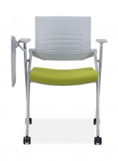 Thick Breathable Mesh Folding Conference Chair Green/Grey 55 x 34 x 26cm