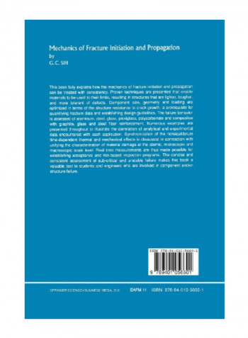 Mechanics Of Fracture Initiation And Propagation Paperback