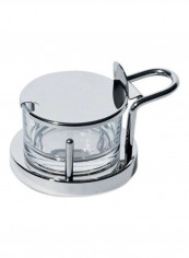 Stainless Steel And Glass Cheese Pot Clear/Silver