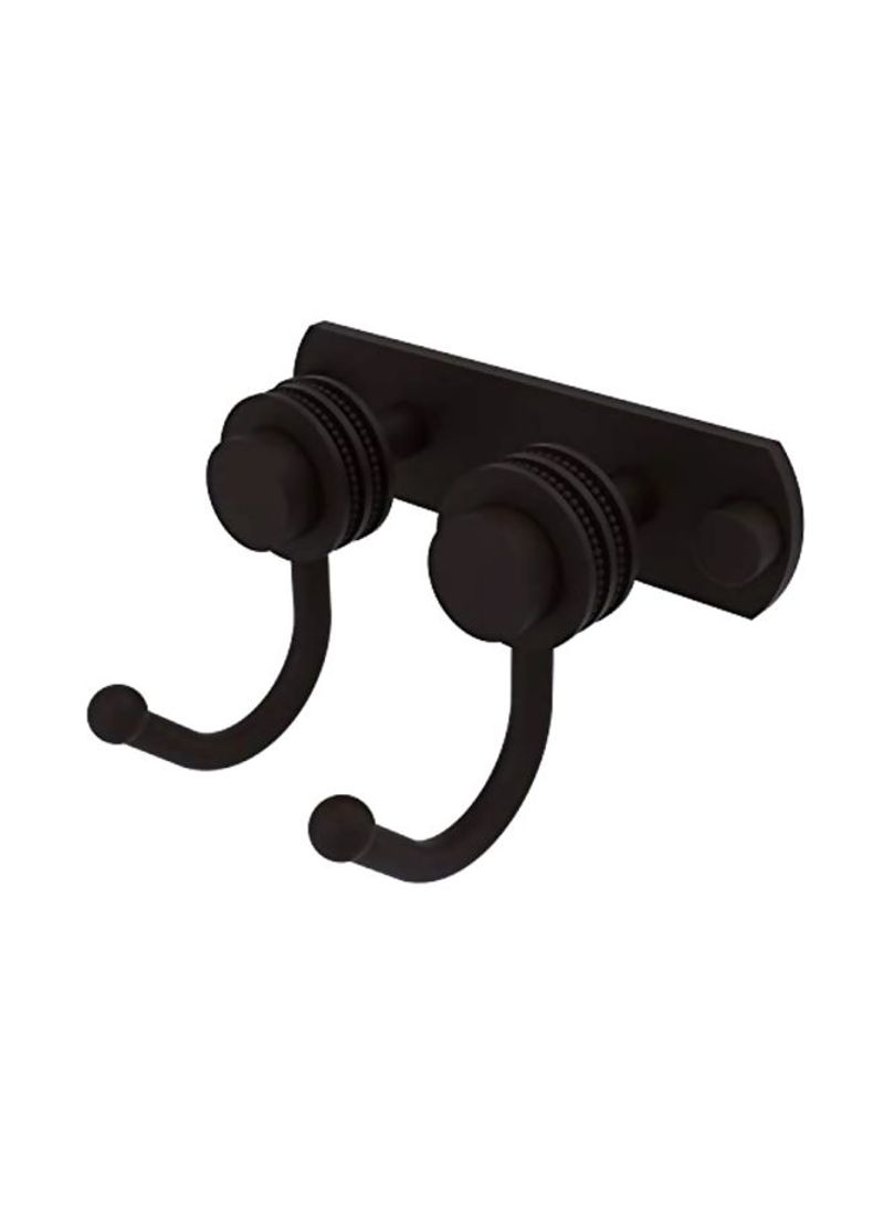 2-Position Wall Mounted Towel Hook Black 5.5x4x3.2inch