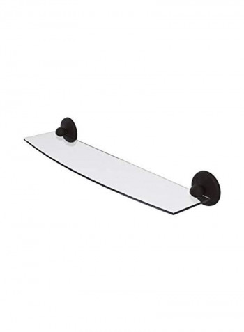 Monte Carlo Collection Glass Shelf Clear/Black 24inch
