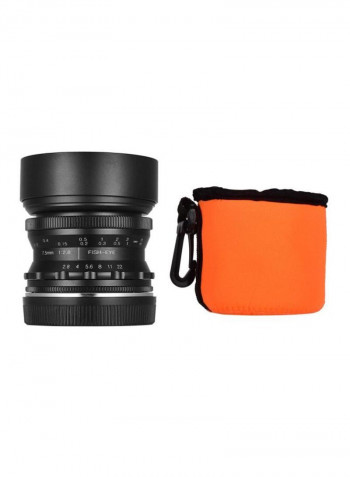 F/2.8 Manual Focus Fish Eye Lens 6x6.1cm Black