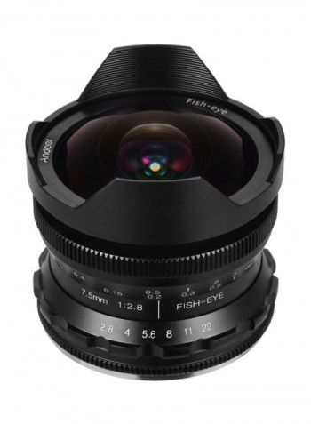 F/2.8 Manual Focus Fish Eye Lens 6x6.1cm Black
