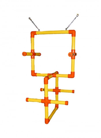 Double Cube Perch Yellow/Red 1.6inch