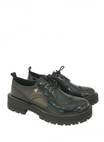 Lace-Up Oxford Shoes Black