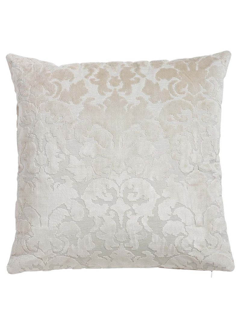 Cut Damask Pattern Throw Pillow White/Beige 22 x 22inch