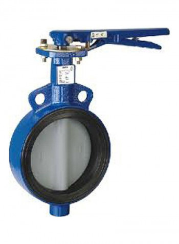 Cast Iron Wafer Type Butterfly Valve Blue