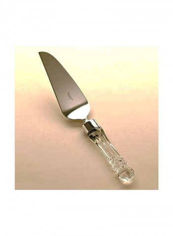 Crystal Lismore Offset Pie Server Silver/Clear