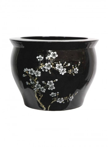 Japanese Ceramic Planter Black/White