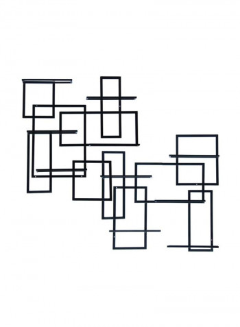 Wall Mounted Bottle Rack Black 48x24x4.5inch