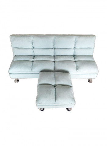 3 Seater Carissa Fabric Sofabed Blue 186x106x50cm