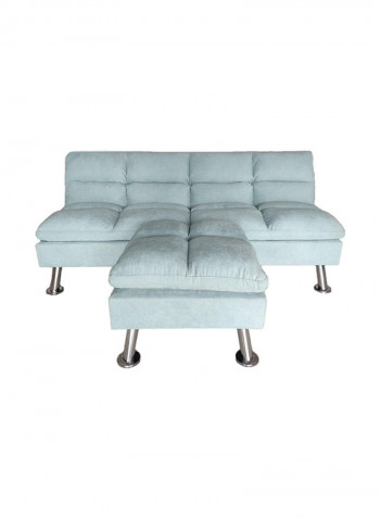 3 Seater Carissa Fabric Sofabed Blue 186x106x50cm