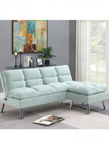 3 Seater Carissa Fabric Sofabed Blue 186x106x50cm