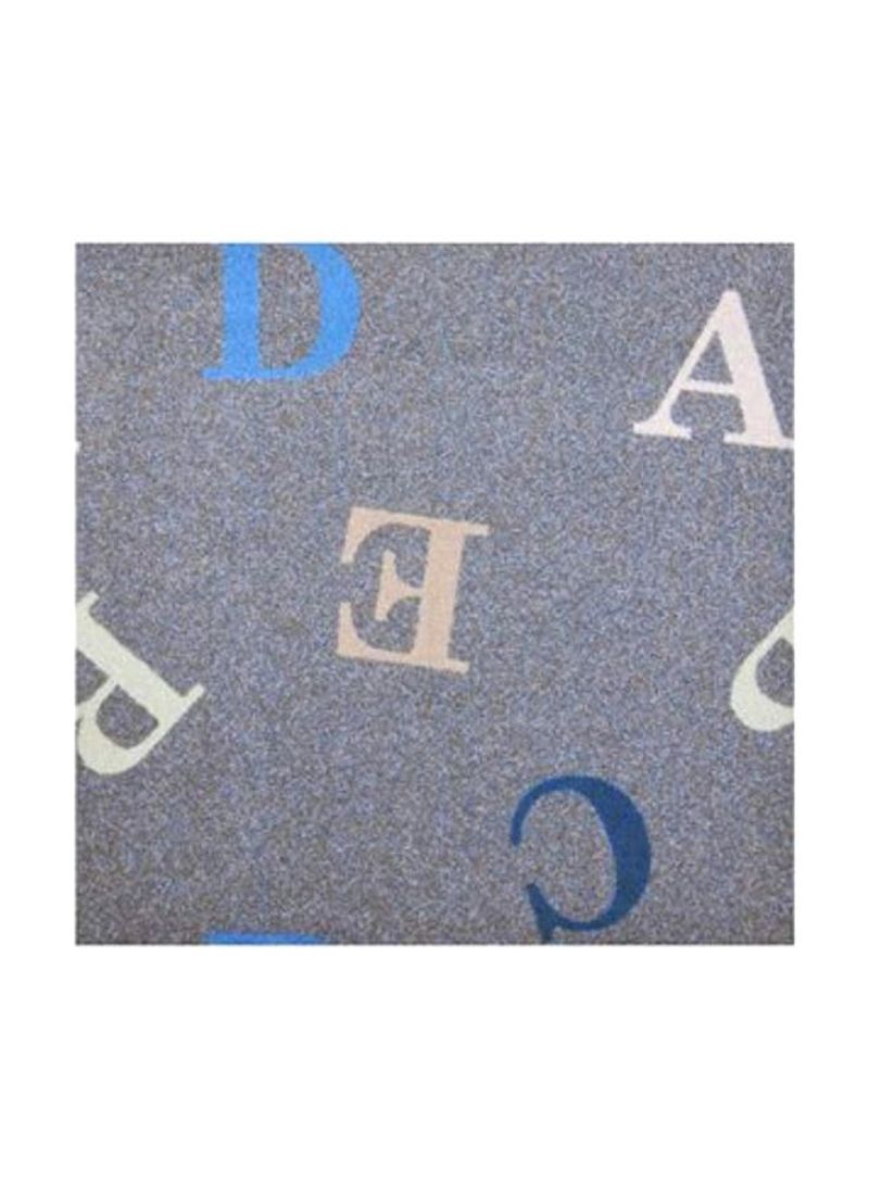 Letter Printed Area Rug Grey 3.10x5.4inch