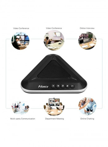 Wireless USB Video Conference Microphone Speakerphone MST-X1W Black