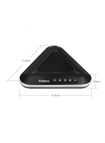 Wireless USB Video Conference Microphone Speakerphone MST-X1W Black