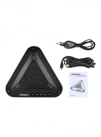 Wireless USB Video Conference Microphone Speakerphone MST-X1W Black