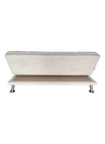3 Seater Fabric Sofabed Beige 186x106x50cm