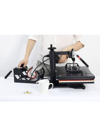 7-In-1 Combo Heat Press Printing Machine 30 x 38centimeter Black