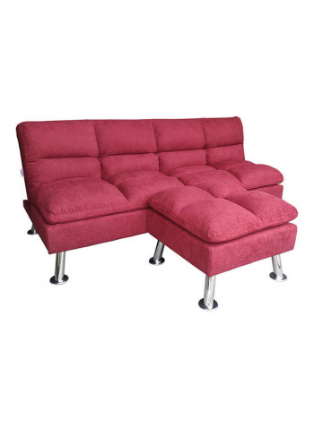 Carissa 3-Seater Sofabed Red 186x106x50cm