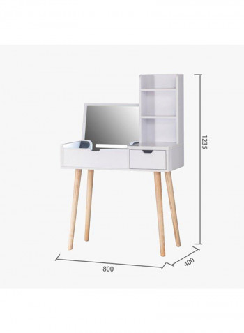 Chansey Dresser With Mirror White 80x33x75cm