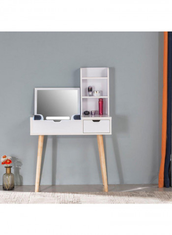 Chansey Dresser With Mirror White 80x33x75cm