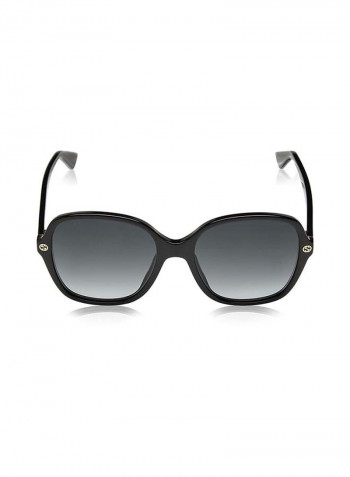 Women's Oversized Sunglasses With Grey Gradient Lenses - Lens Size: 55 mm