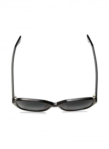Women's Oversized Sunglasses With Grey Gradient Lenses - Lens Size: 55 mm