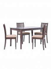Berry Dining Set 5 Pieces Brown