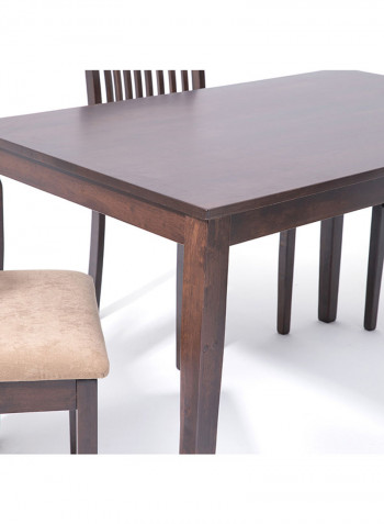 Berry Dining Set 5 Pieces Brown