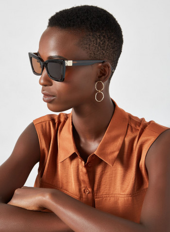 Women's Rectangular Sunglasses - Lens Size: 54 mm