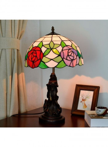 Glass Lampshade Table Lamp Multicolour