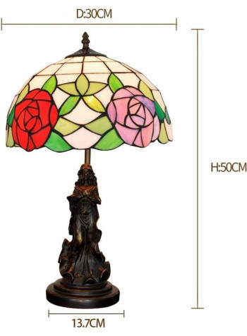 Glass Lampshade Table Lamp Multicolour