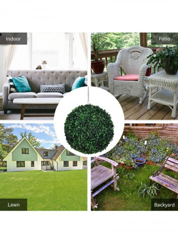 Self-Draining Artificial Topiary Ball Dark green 45 x 45 x 45centimeter